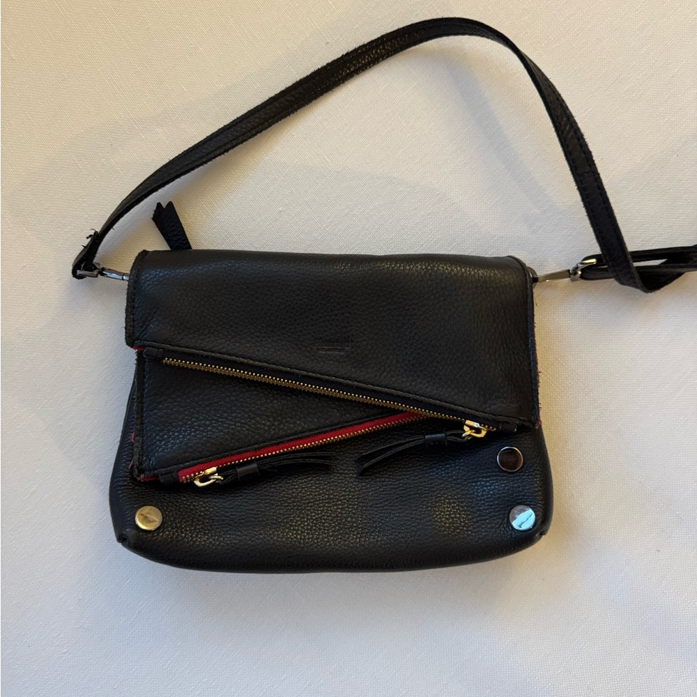 Hammitt Black Crossbody Bag with Red Accents